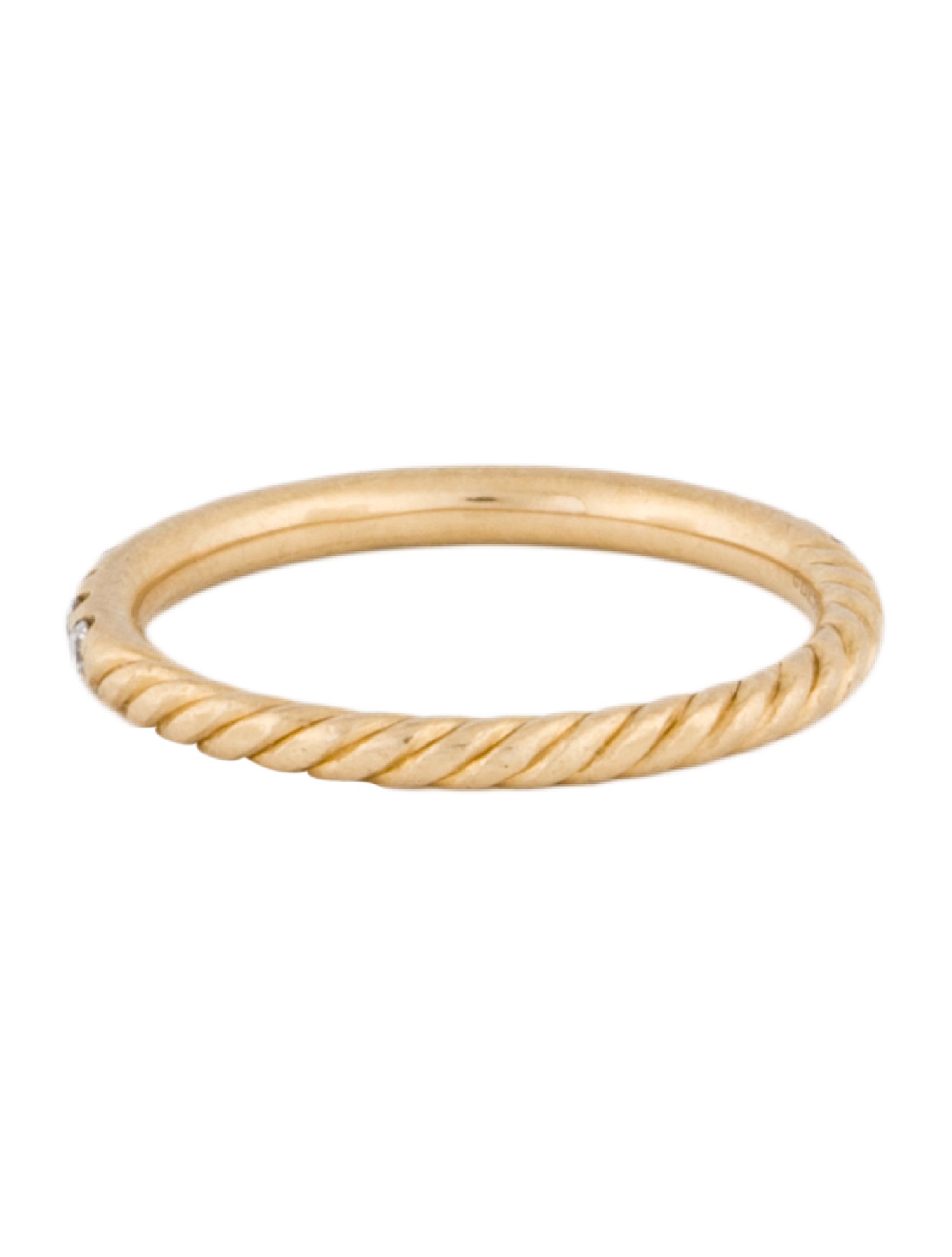 David Yurman 18K Diamond Partway Band Ring